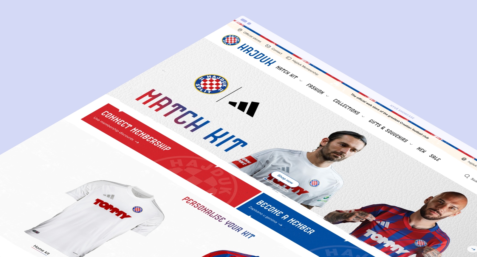 visual refresh of Hajduk’s web shop